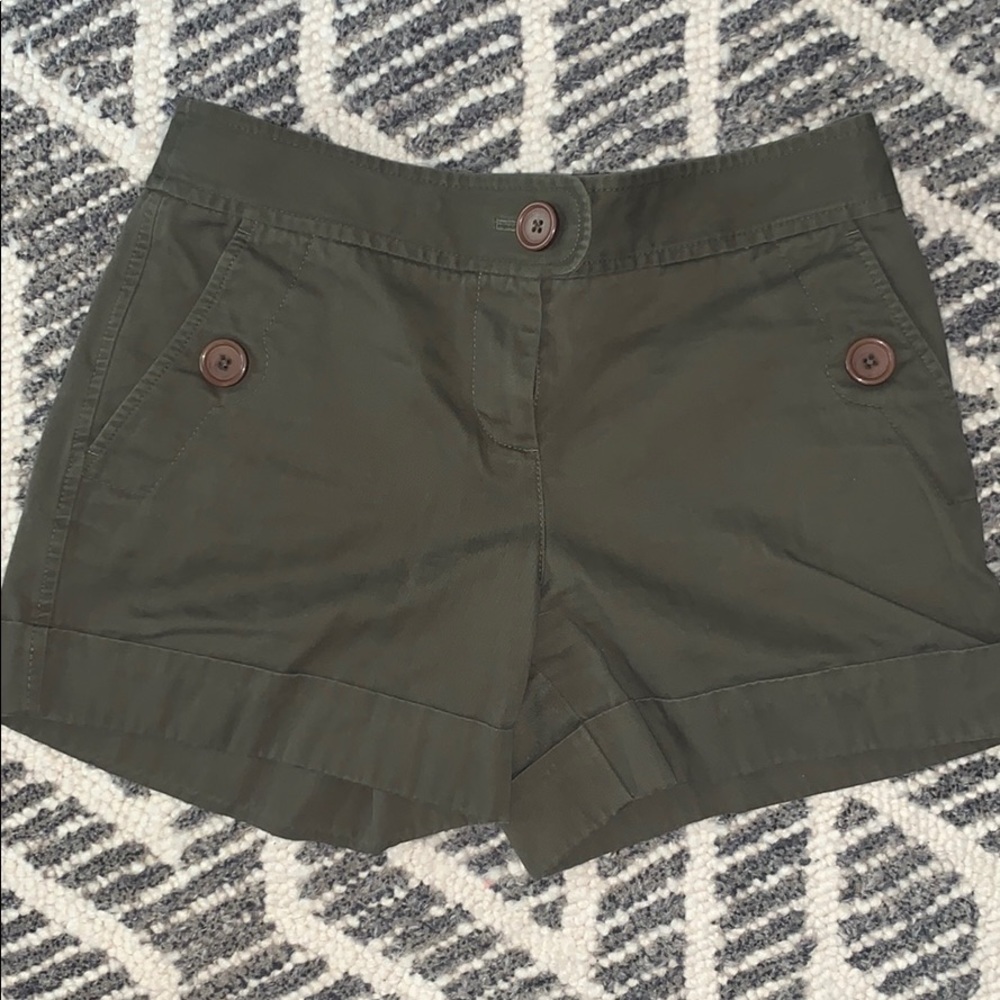 Olive Green Ann Taylor Loft Shorts